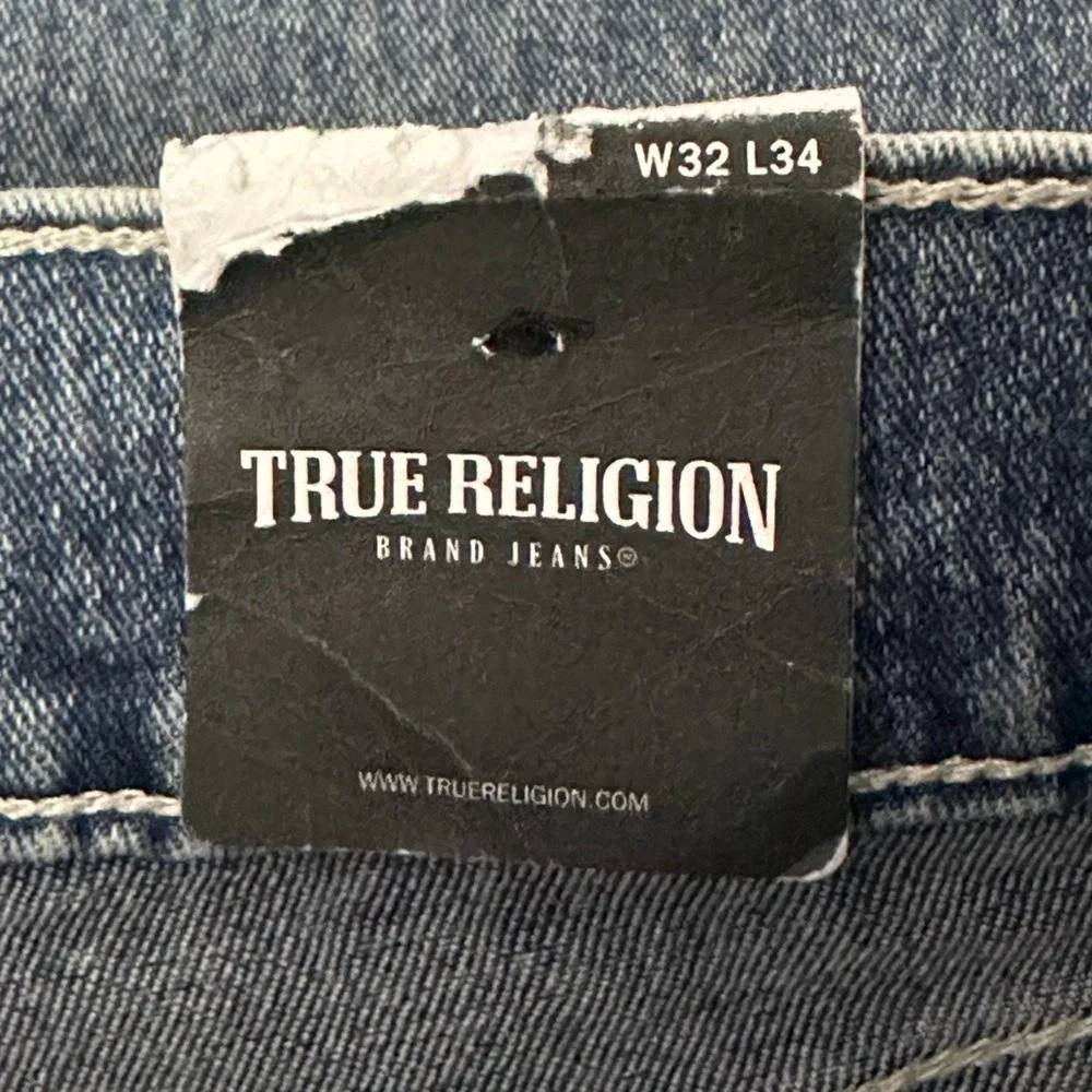 NEW TRUE‎ RELIGION Ricky Straight Jean Light Delightful Wash Relaxed Size 32 x34